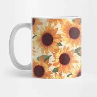 Happy Orange Sunflowers Mug